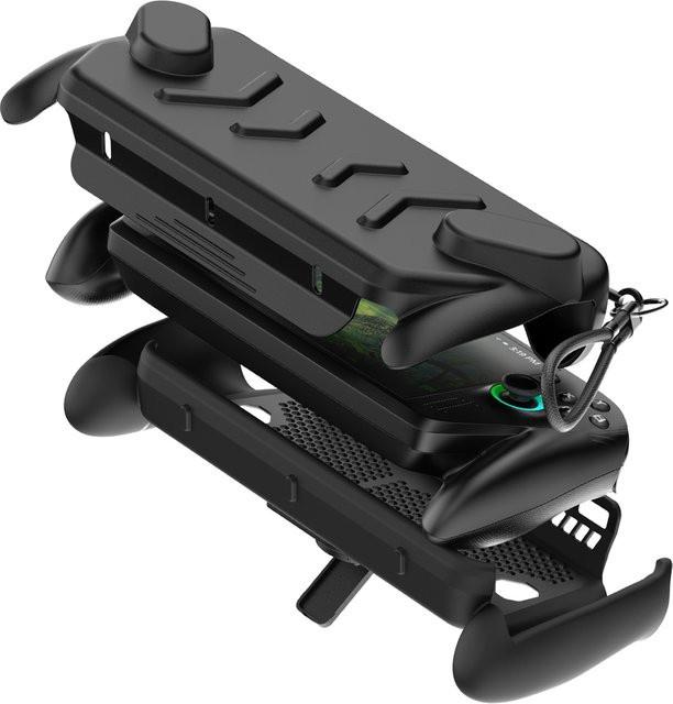 Schutzhülle für Asus ROG Ally 7 Zoll mit abnehmbarer Frontschale und Anti-Drop-Bildschirmschutz in Schwarz - Bild 1