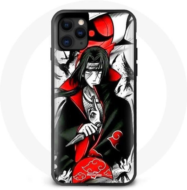 Maniacase Handyhülle für iPhone 11 Pro Max mit Itachi Uchiwa Naruto Design in Schwarz und Multicolour - Bild 1