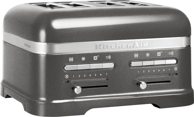KitchenAid Artisan 4-Schlitz Toaster Medallion in Silver und Grey 5KMT4205EMS - Bild 1