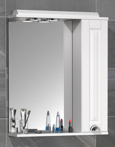 VCM Spiegelschrank Casalo L im Landhausstil, Weiss, B/H/T: 60 x 71 x 14 cm - Bild 1