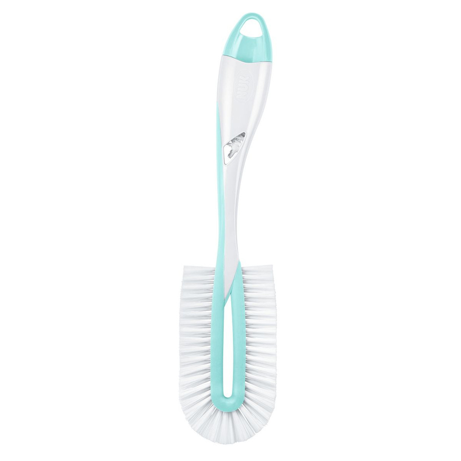 Nuk Flaschenbürste Twist 2in1 mit flexiblem Bürstenkopf und Saugerbürste in Blau und Weiß - Bild 1
