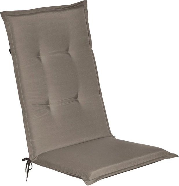 Beautissu Gartenstuhlauflage Loft Taupe B: 120 cm, T: 50 cm, H: 6 cm - Bild 1