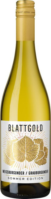 Blattgold Weißburgunder-Grauburgunder, Sommer-Edition, trocken, 2025, Weißwein, 0,75 l - Bild 1