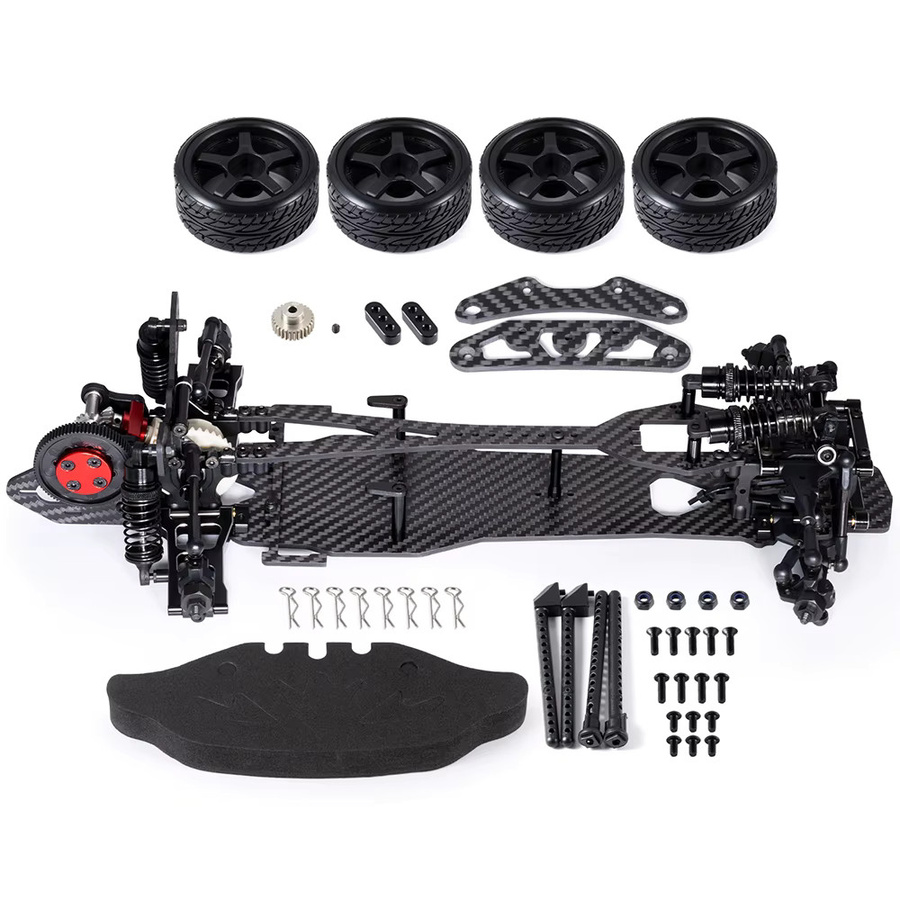 YEAHRUN Metall-Kohlefaser-Upgrade-Rahmen für 1:10 Sakura D5 RC Drift-Auto Modellteile - Bild 3
