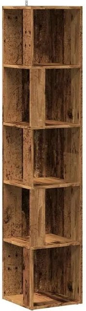 vidaXL Eckregal in Altholz-Optik Braun aus Holzwerkstoff B/T/H: 33 x 33 x 165 cm - Bild 1