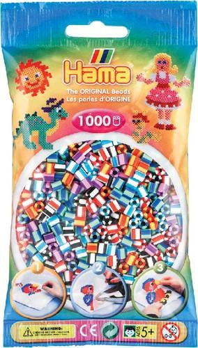 HAMA Bügelperlen Midi, gestreift Mix, 1000 Perlen, ab 3 Jahren - Bild 1