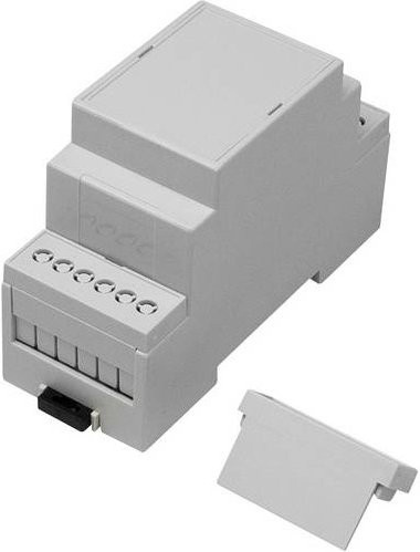 Camdenboss CNMB-2-KIT-CON Hutschienen-Gehäuse aus Polycarbonat in Grau, B/T/H: 90 x 3,6 x 5,8 cm - Bild 1