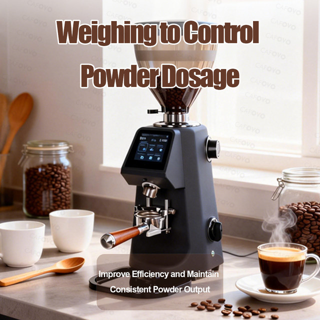 CAFOVO G174FW Gewichtsbasierte Dosier-Kaffeemühle mit 74mm Flachmahlwerk, Touch-Display und integrierter Waage, Schwarz - Bild 1