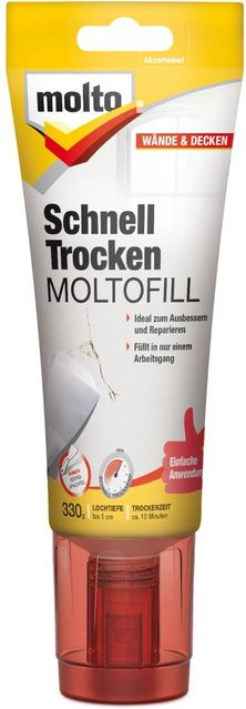 Moltofill Innen-Fertigspachtel Molto Schnell Trocken, Weiß, 330 g - Bild 1