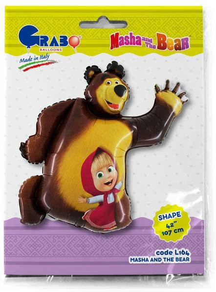 Grabo Folienballon Mascha und der Bär, 107 cm - Bild 1