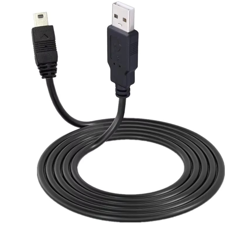 BSN Mini-USB auf Mini-USB 5-Pin Kabel mit 90 Grad Winkel, USB 2.0, Schwarz - Bild 2