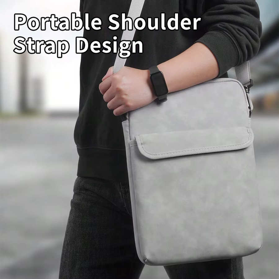 DANYCASE Schultertasche in Grau für iPad und Laptop passend für iPad Pro, Air und verschiedene Tablet-Modelle - Bild 2