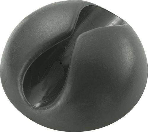 TRU Components SWC-10BK/4P Kabelhalter selbstklebend Schwarz, 4er Bündel, maximaler Durchmesser 9mm - Bild 1