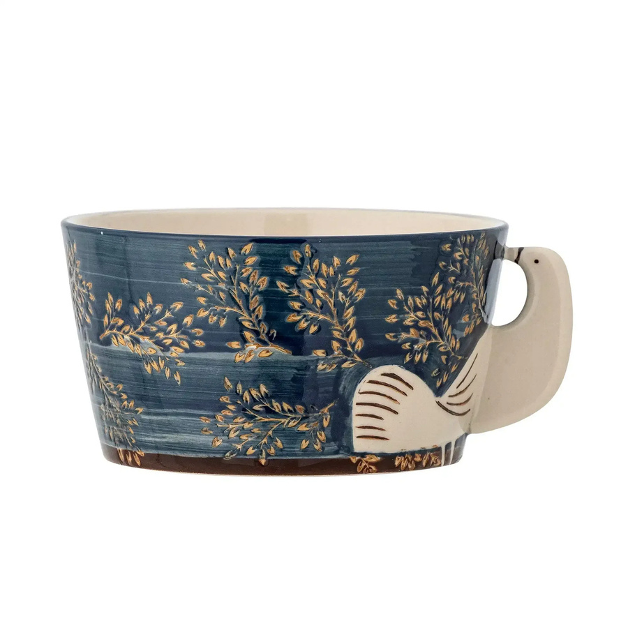 Bloomingville Keramikschale Hezha in Blau, Durchmesser: 13 cm - Bild 1