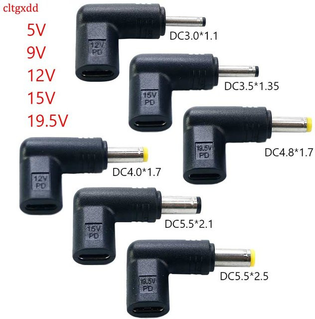 CLTGXXD USB Typ-C PD zu DC Stromadapter Ladeadapter Konverter für Tablet in Schwarz - Bild 1
