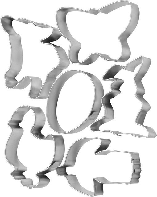 Zenker Ausstecher Ostern, 6er Set aus Metall in Silber - Bild 1