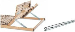 Hettich Bett-Verstellbeschlag Rastomat 25175 für Kopf- und Fußteil aus verzinktem Stahl in Silber, Belastbarkeit 180kg - Bild 1