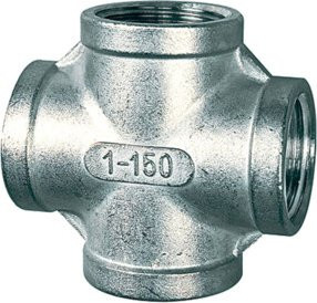 Riegler Kreuzverteiler aus Edelstahl 1.4408 in Silber, 4 x innen, Rp 1/2 - Bild 1