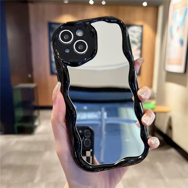 Make-Up-Spiegel-Schutzhülle für Motorola Moto Edge 50 Fusion, Pro, Ultra und G-Serie in Schwarz - Bild 1