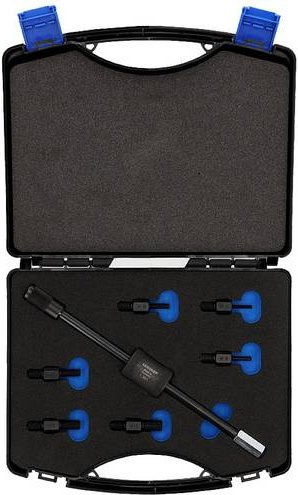 Gedore Gewindeadapter-Satz mit Gleithammer 1.81/K-1 für 1-Loch-Anwendungen, 7-teilig, Adapter M10-M4 bis M10-M12 - Bild 2