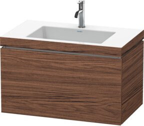 Duravit Waschtischunterschrank L-Cube c-bonded, Wandhängend, Farbe: Nordlicht Dunkelgrau, B/T/H: 80 x 48 x 50 cm - Bild 1