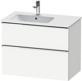 Duravit Waschtischunterschrank D-Neo in Weiß mit Chrom, B/T: 81 x 46,2 cm - Bild 1