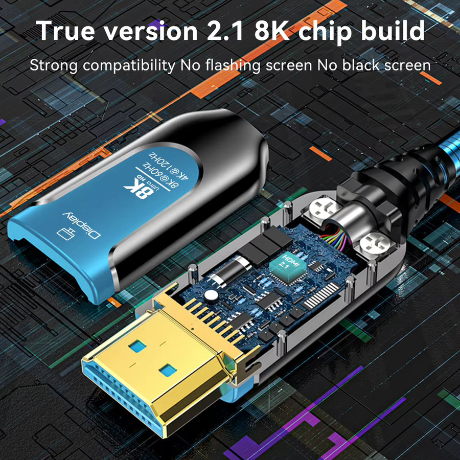 FDBOY 8K HDMI Glasfaserkabel HDMI 2.1 mit 48 Gbit/s Ultra High Speed für TV und Projektor - Bild 3
