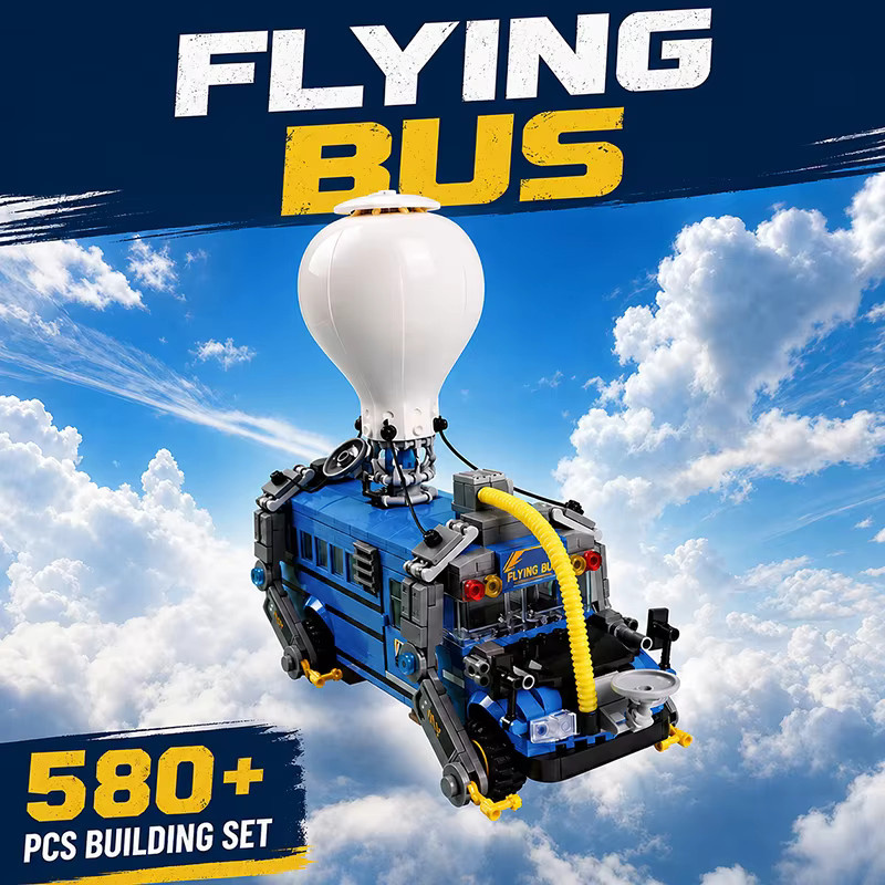 MENBIS Fliegender Bus MOC Bausteine-Set, Luftballon-Kampffahrzeug - Bild 2