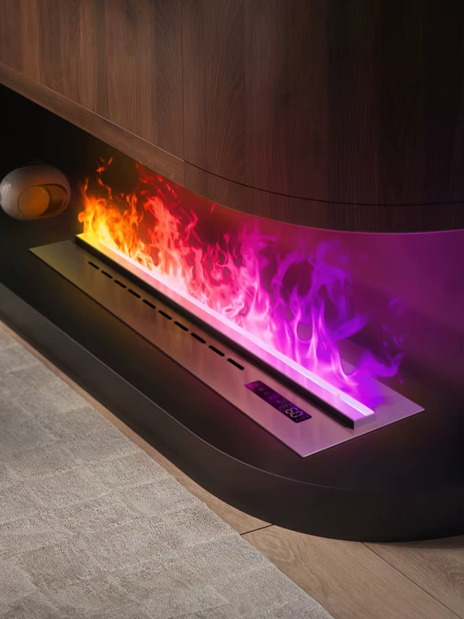 SHIYAN 3D Wasser-Elektrokamin mit realistischem Nebel-Flammen-Effekt, Einbau-Dampfkamin mit App-Steuerung und Fernbedienung - Bild 6