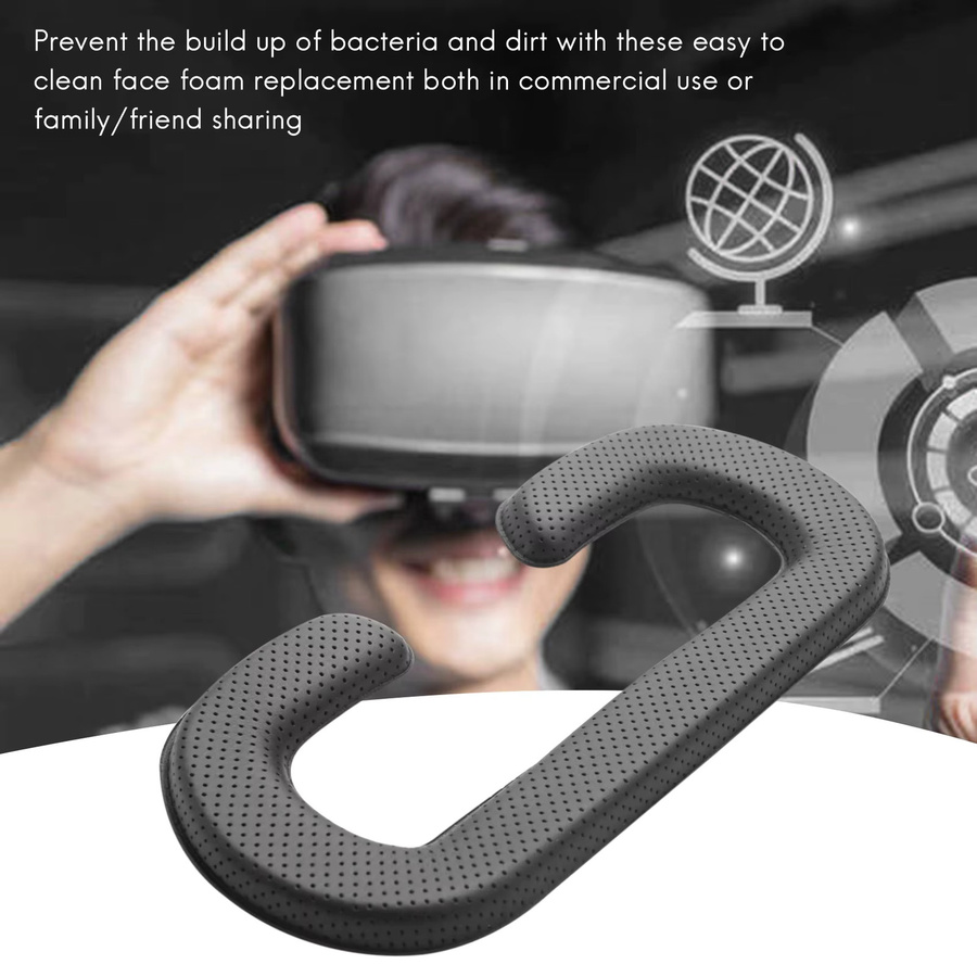 HTC Vive Gesichtskissenbezug aus PU-Leder und Schaumstoff in Schwarz - Bild 2