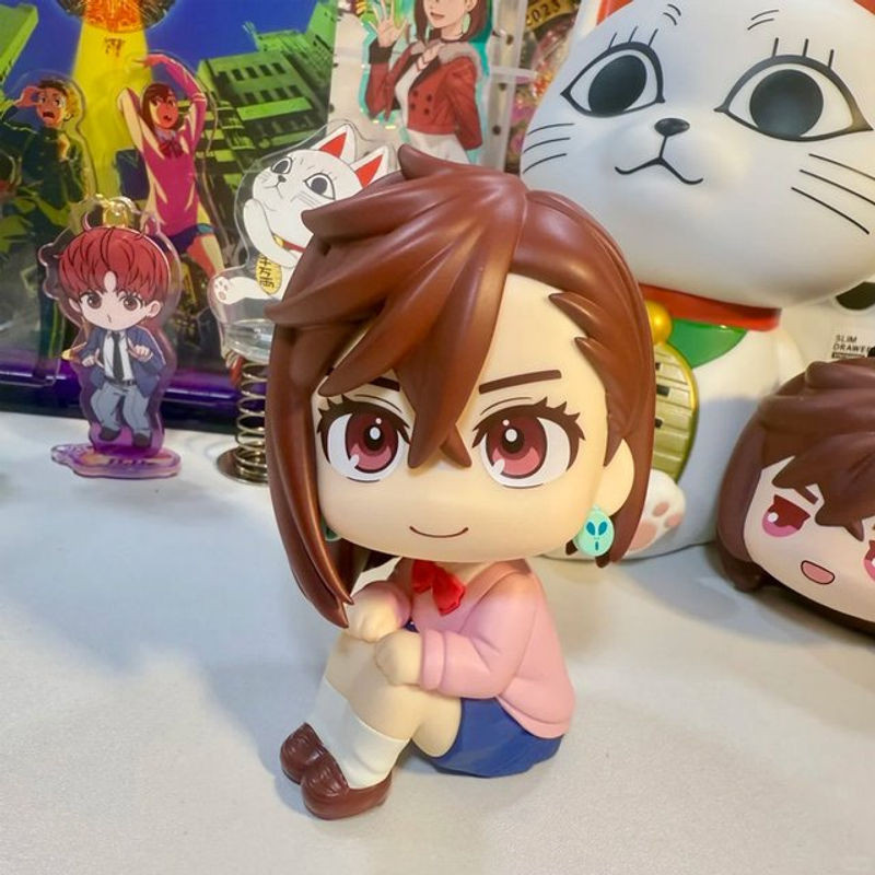 Dandadan Chibi-Version Mameo Anime-Figuren Set Momo Ayase und Okarun aus Kunststoff, mehrfarbig - Bild 1