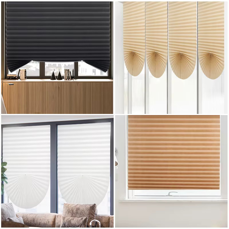 Leorate Zebra-Jalousie selbstklebend aus Vliesstoff, plissierter Verdunkelungsvorhang für Schlafzimmer und Wohnzimmer, B/H: 60 x 150 cm - Bild 4