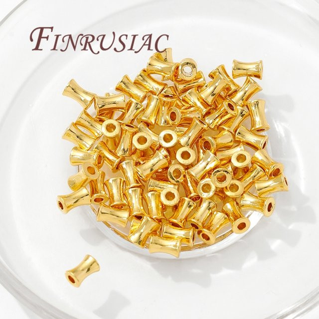 FINRUSIAC Röhrenperlen, 18K vergoldetes Messing, Armbänder, DIY-Zubehör - Bild 1
