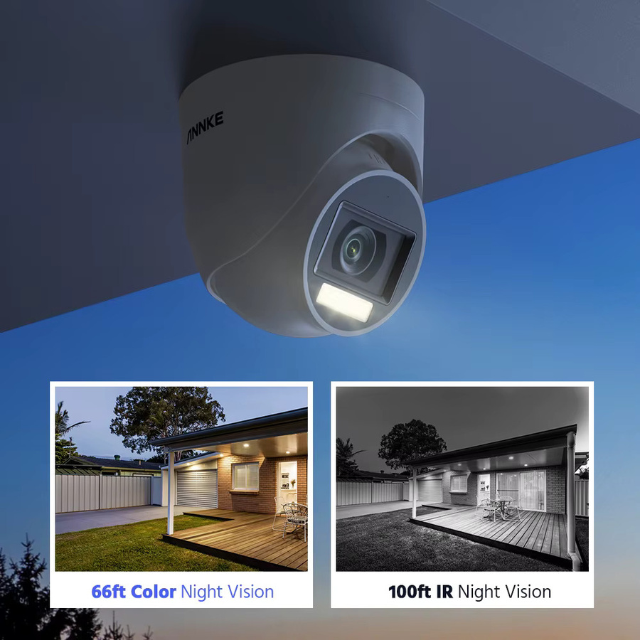 Annke 8-Kanal 5MP Lite HD Video Überwachungssystem mit 5-in-1 H.265 DVR und 8 weißen 5MP Kuppel Überwachungskameras - Bild 3