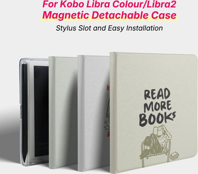 Murmole Magnetische Schutzhülle für Kobo Libra Colour und Kobo Libra2 mit transparenter Acrylrückseite und Schlaffunktion, Transparent - Bild 1