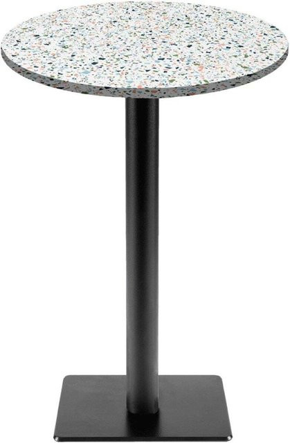 RestooTab Stehtisch Milan T rund in Terrazzo-Optik, mehrfarbig, Höhe: 113 cm, Durchmesser: 60 cm - Bild 1