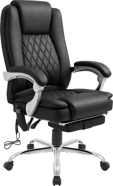 CLP Bürostuhl Rubia ergonomisch mit Massagefunktion und Heizfunktion in Schwarz - Bild 1