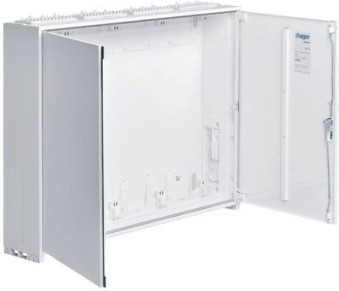 Hager ZB14W Zählerschrank aus Stahl in Weiß B/H/T: 80 x 105 x 20,5 cm - Bild 1