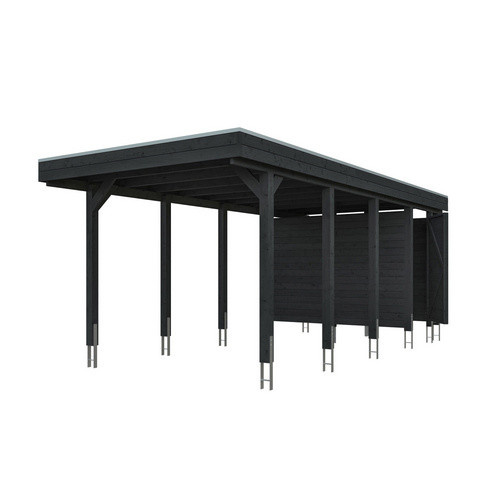 SKANHOLZ Carport Friesland mit Abstellraum aus Fichte in Anthrazit, B: 320 cm, T: 708 cm - Bild 3