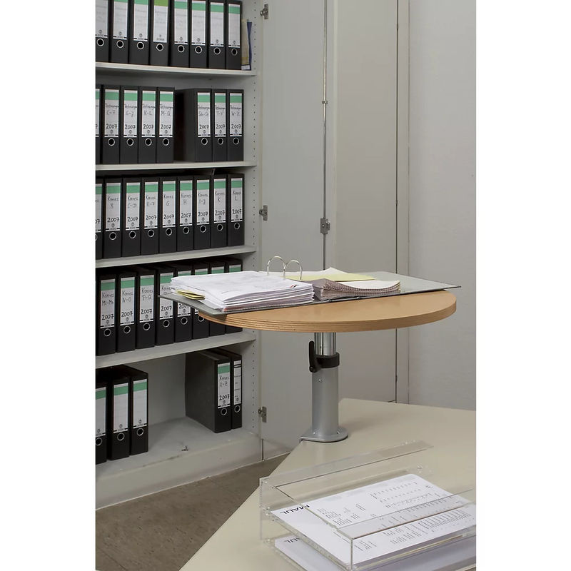 MAUL Ergonomisches Tischpult in Grau mit Buchenoptik, höhenverstellbar und neigbar - Bild 4