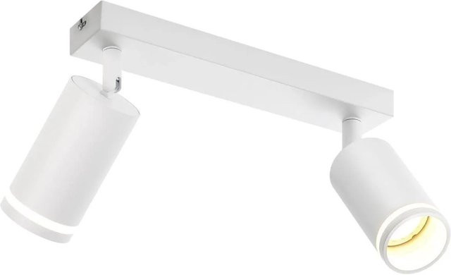 ZMH LED-Deckenstrahler 2-fach schwenkbar in Weiß für GU10 Fassungen - Bild 1