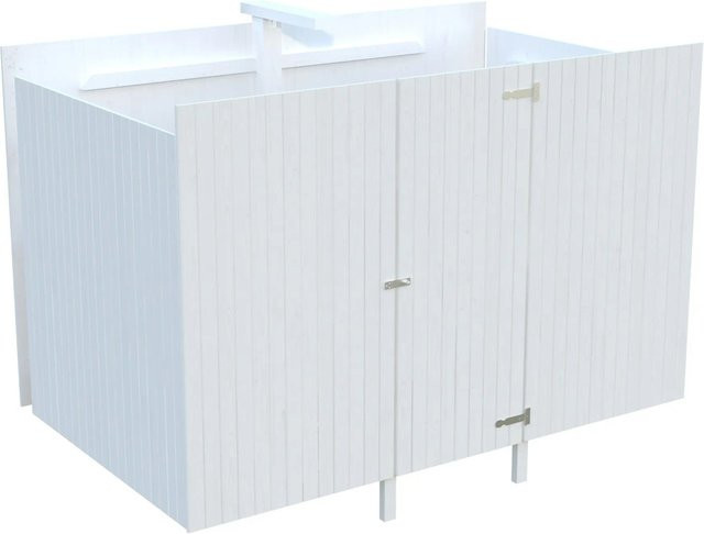 Palmako Geräteraum für Carport aus Fichtenholz, Lackiert Weiß, B x T: 315 x 732 cm - Bild 1