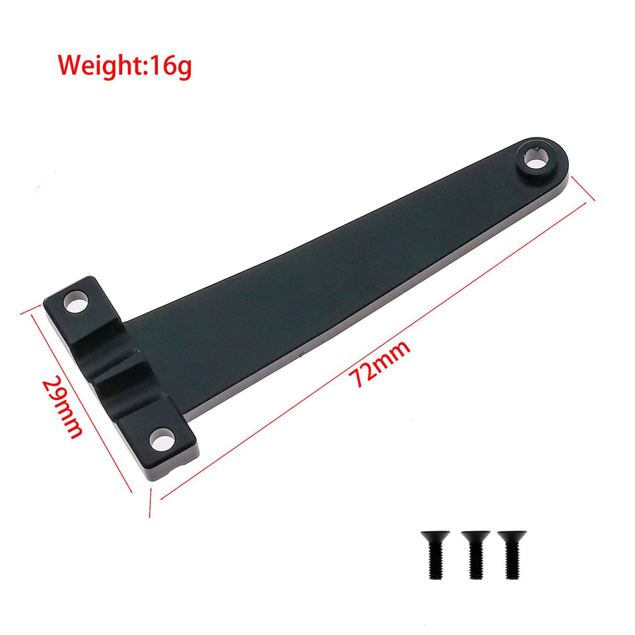 Tamiya CW01 Aluminium Unterarmhalterung, Zubehör, Metall, Schwarz - Bild 2