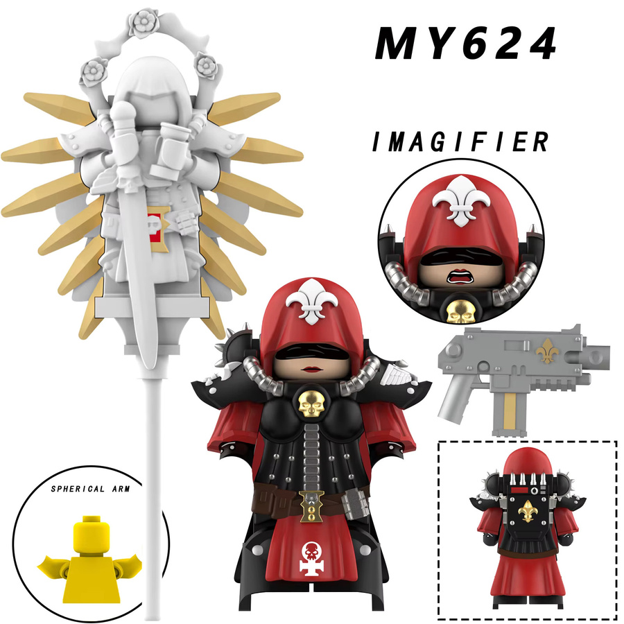 LOLBOLLS War Angels Ultramarines Templer Imperial Roboter Minifigur, Einzelfigur - Bild 3