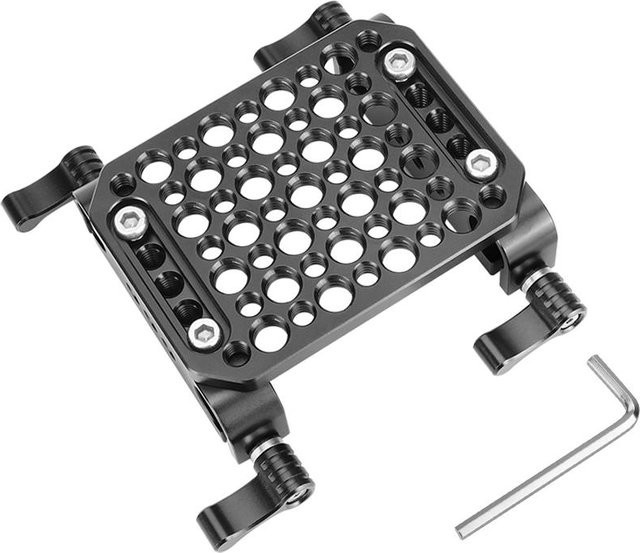 KIMRIG Multifunktionale Stativ-Montage-Käseplatte mit 360-Grad-Schwenk und 15mm-Stangenklemme Adapter in Schwarz für DSLR und Foto-Studio - Bild 1