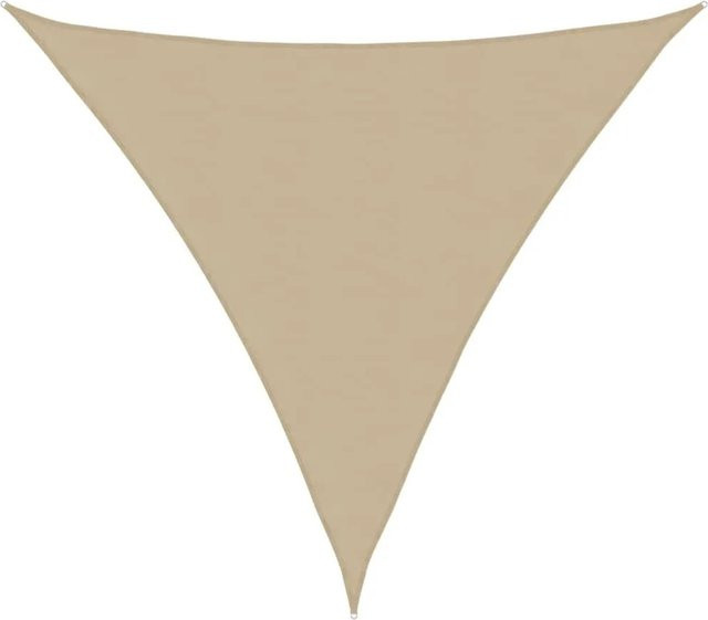 Furnicato Sonnensegel aus PU-beschichtetem Oxford-Gewebe, Dreieckig, Beige, B/T/H: 600 x 600 x 600 cm - Bild 1