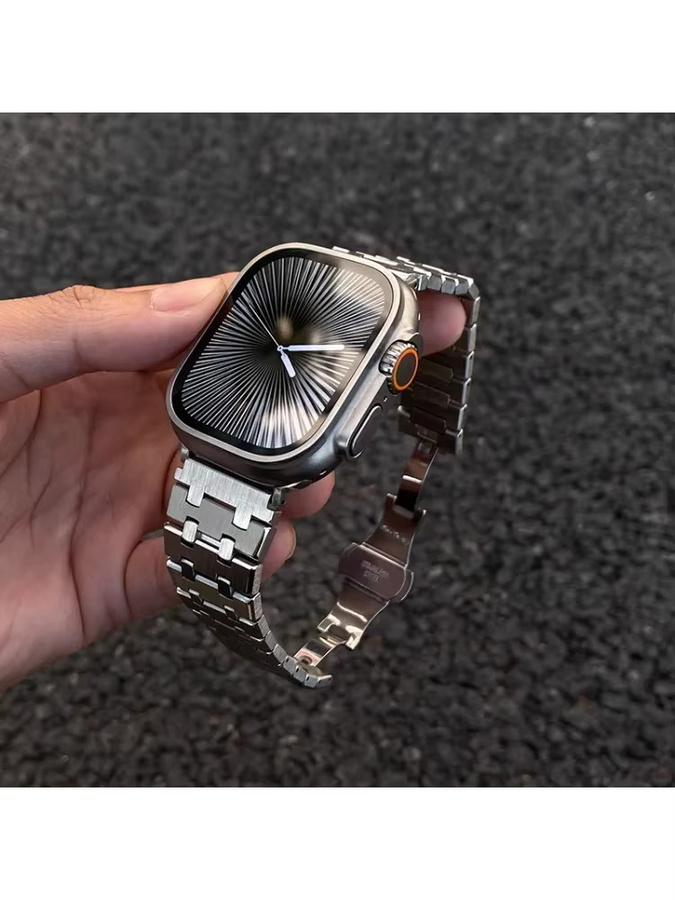 CAOWTAN Uhrenarmband Edelstahl, Silber, Unisex - Bild 6