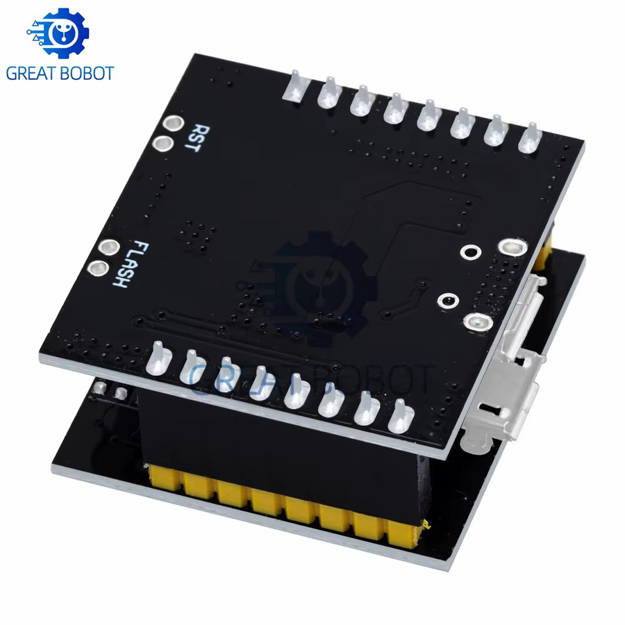 baishundianzi ESP8266 ESP-12F Serielles WLAN-Modul Mini-Entwicklungsboard mit USB-zu-Seriell-Konverter in Schwarz - Bild 5