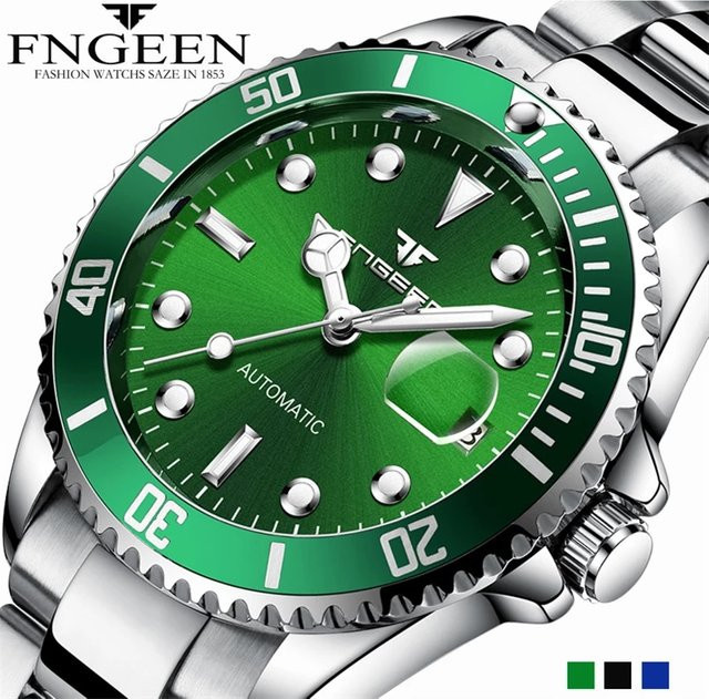 FNGEEN Armbanduhr, Automatik, Edelstahl, Keramiklünette, 40 mm, Herren - Bild 1