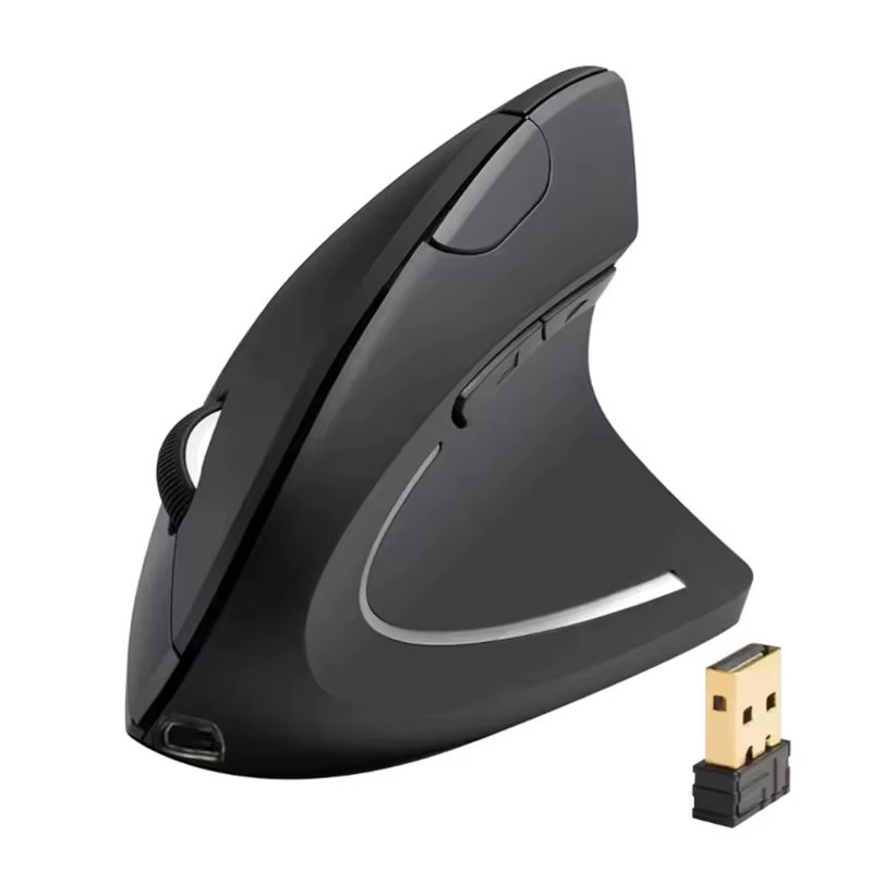 Ergonomische kabellose Bluetooth-Computermaus von KAFNHCKA in Schwarz mit 1600 DPI und wiederaufladbarem Akku - Bild 7